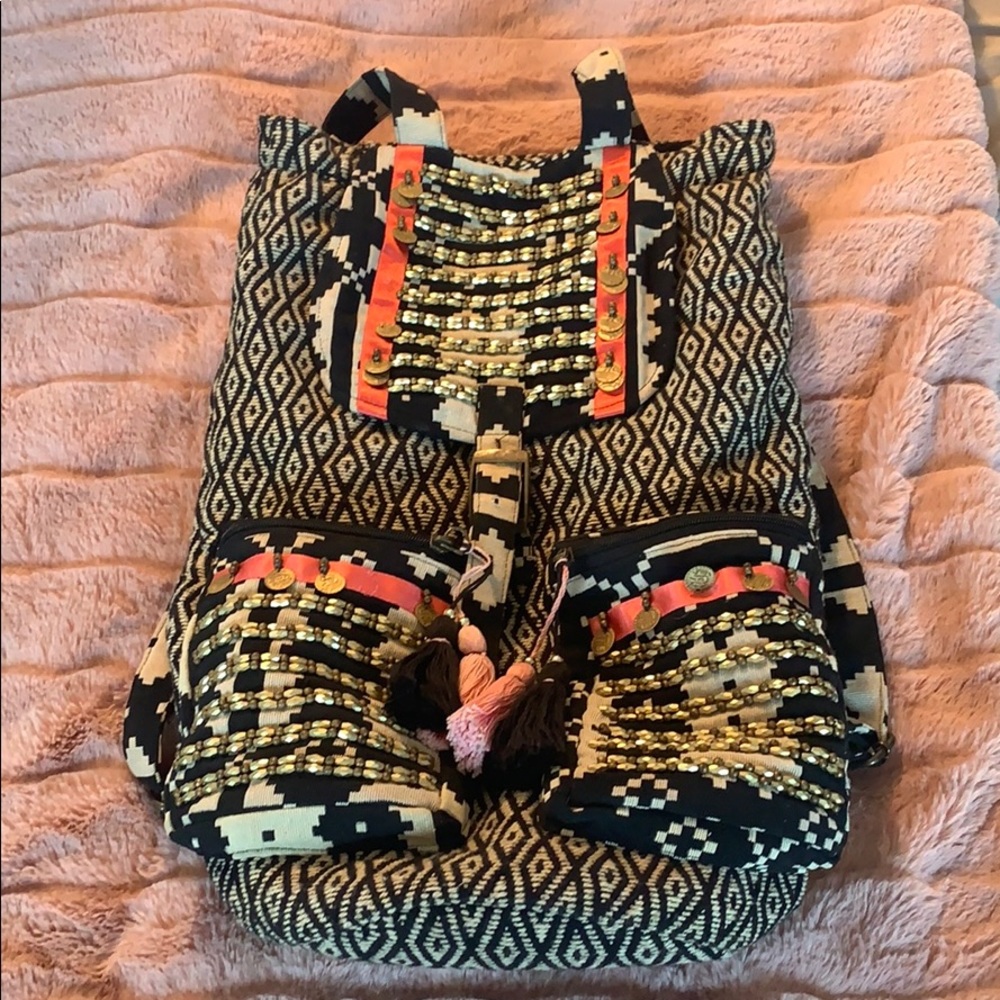 Boho chic backpack